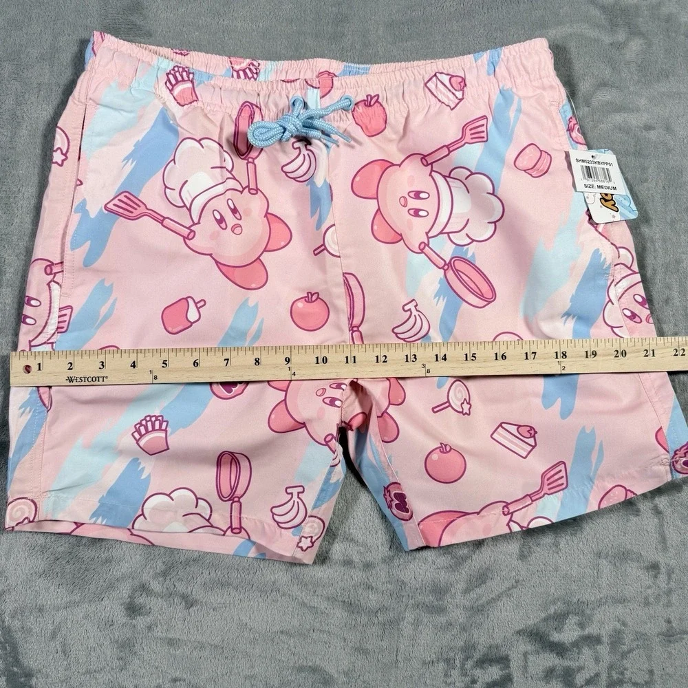 Nintendo Kirby Chef Pink Swim Trunks Board Shorts Mens Medium SHM5233KBYPP01